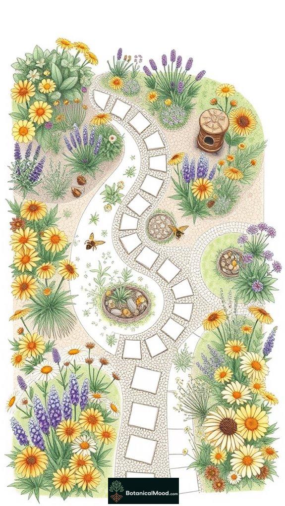 attracting bees and butterflies