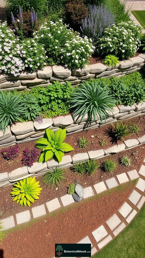 balanced tiered garden design