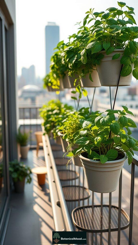 balcony rail planters design
