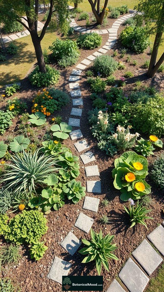 biodiverse mixed planting beds