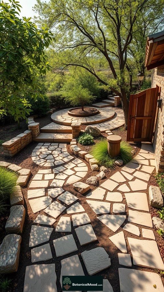 charming outdoor stone pathways