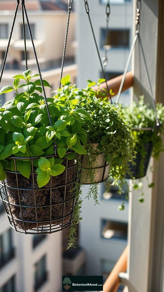 colorful floral hanging displays
