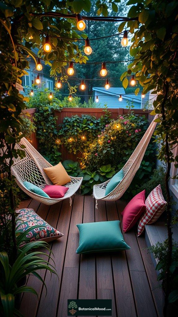 cozy outdoor relaxation space