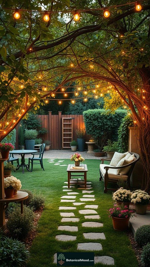 cozy string light ambiance