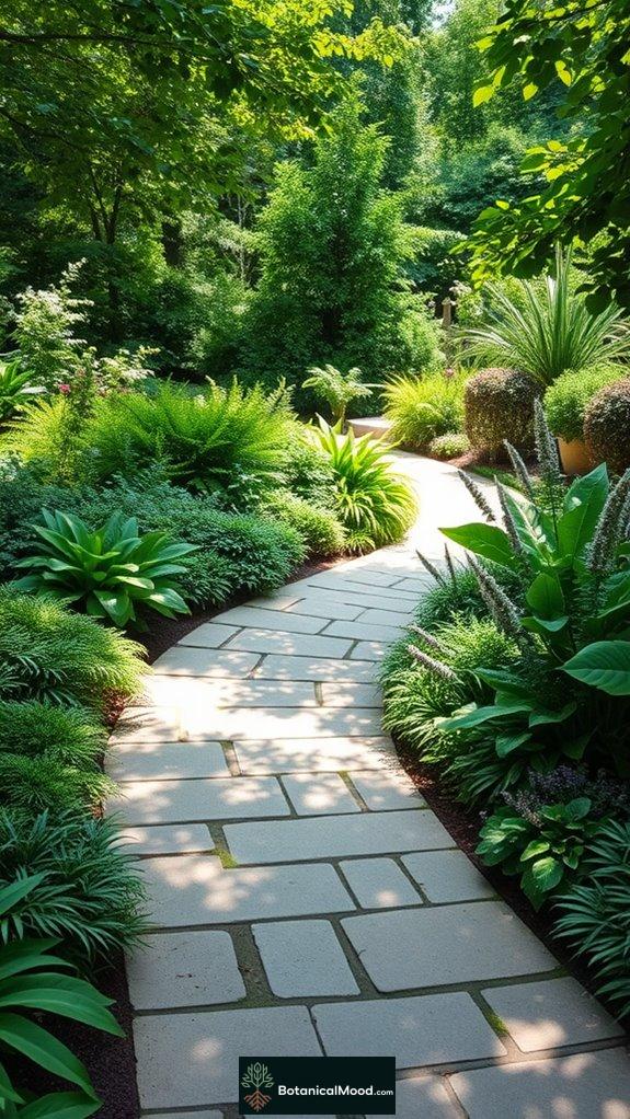 curved garden pathway design