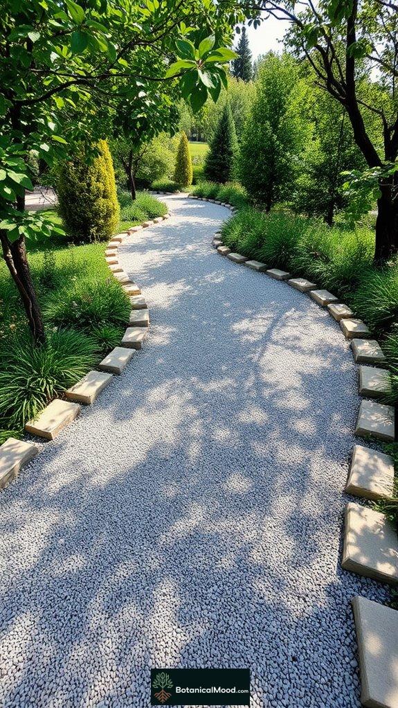 curvy stone walkways design