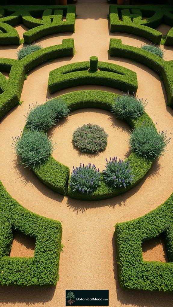 intricate historical garden design