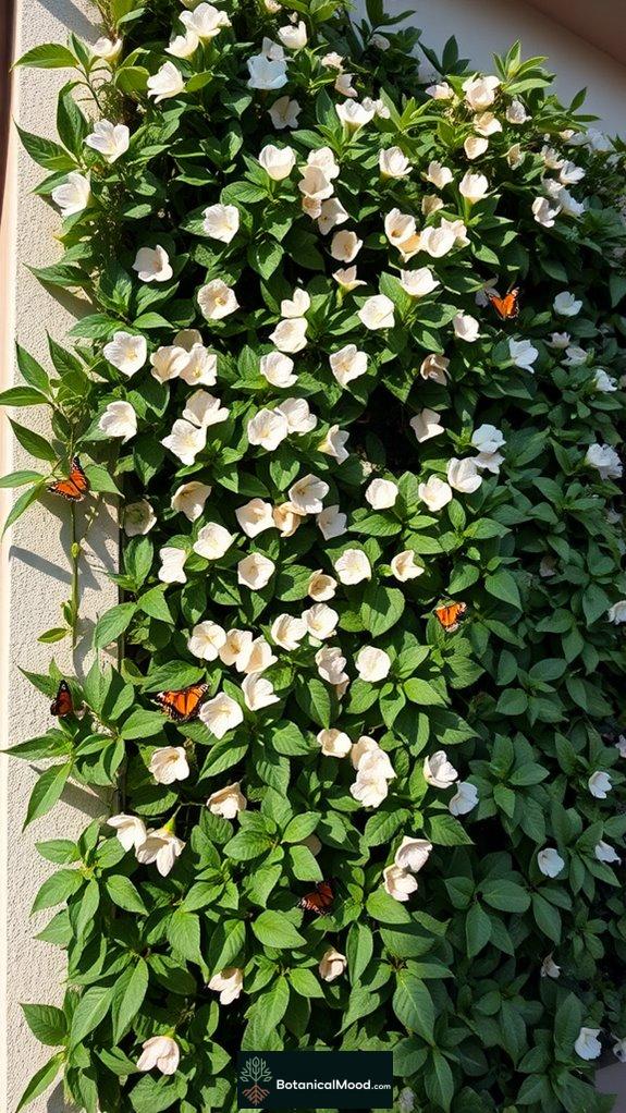 lush greenery on walls