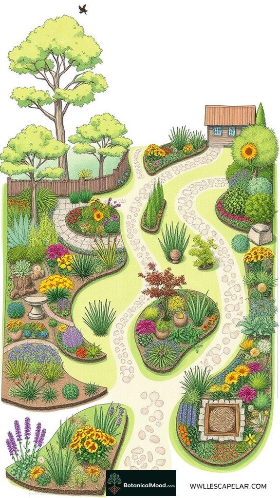 nature inspired garden layout