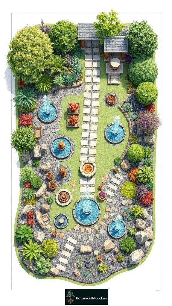 optimal water feature positioning