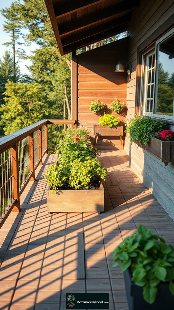 planter boxes on deck