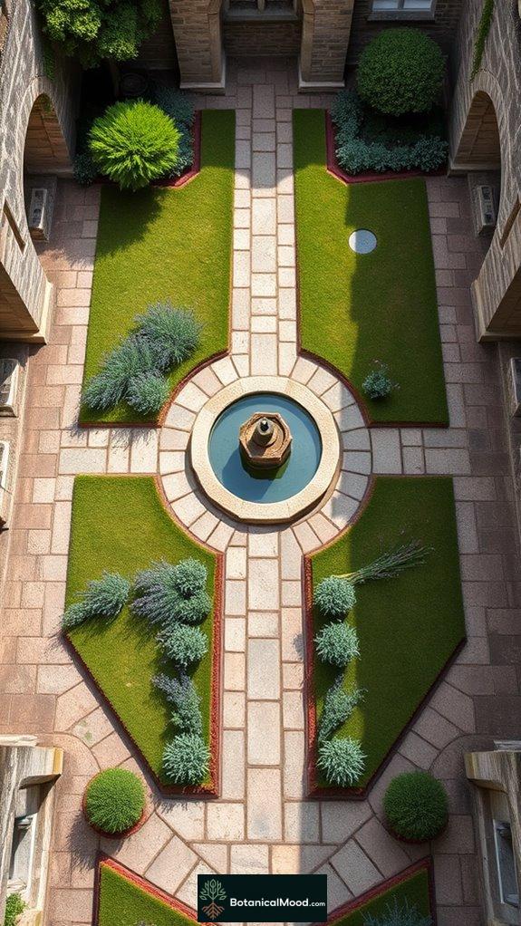 serene enclosed garden space