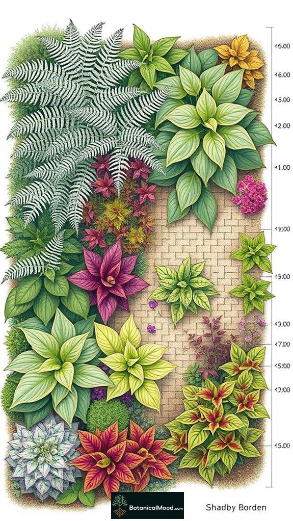 shaded perennial garden design