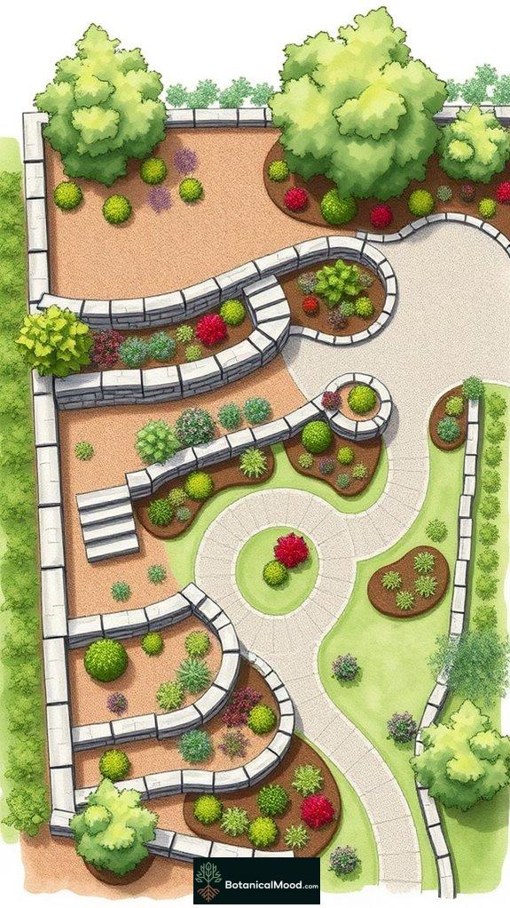 sloped garden landscape design