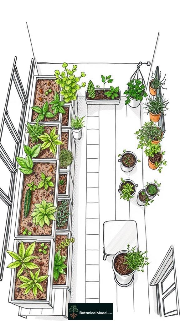 space efficient herb planting