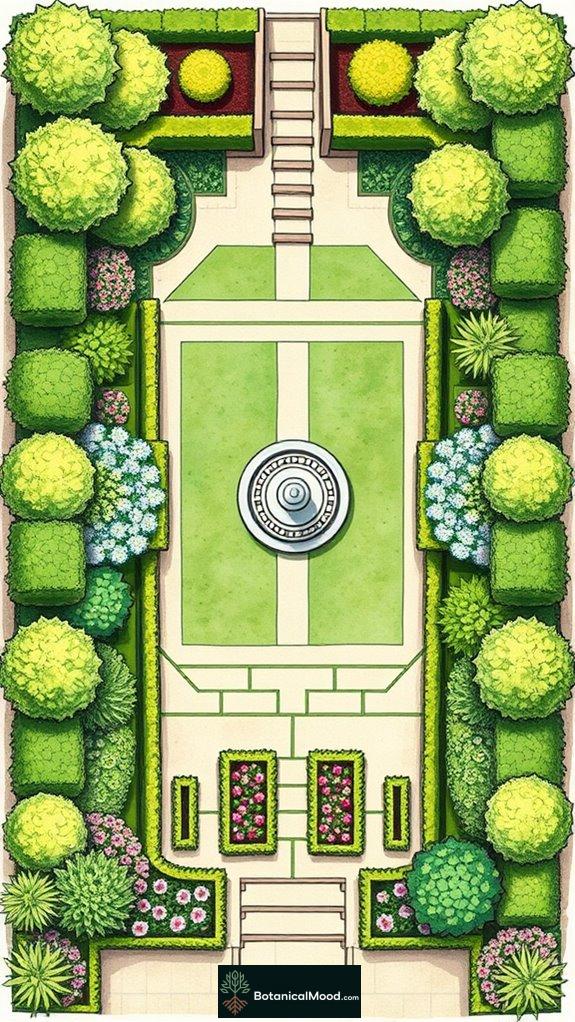symmetrical landscaping design aesthetics