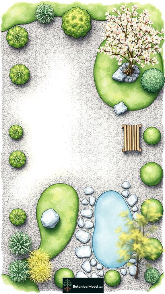 tranquil outdoor meditation space