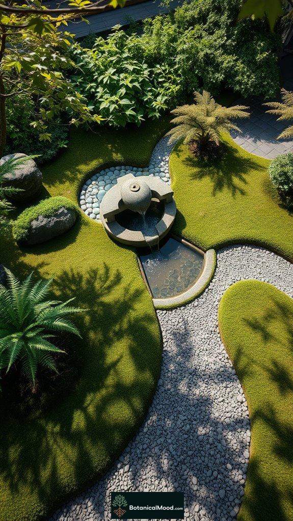 verdant landscapes with waterfalls