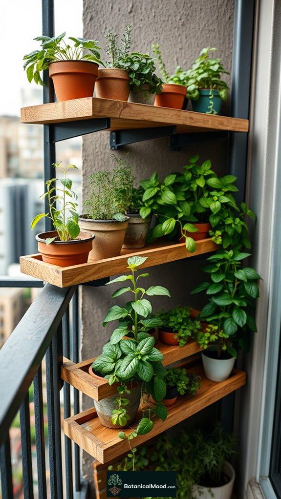 vertical gardening on rails