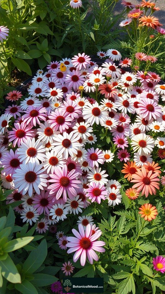 vibrant pollinator friendly garden