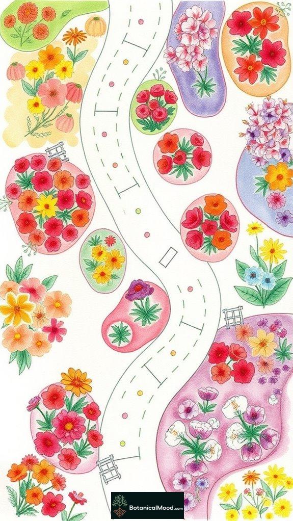 vibrant seasonal flower displays