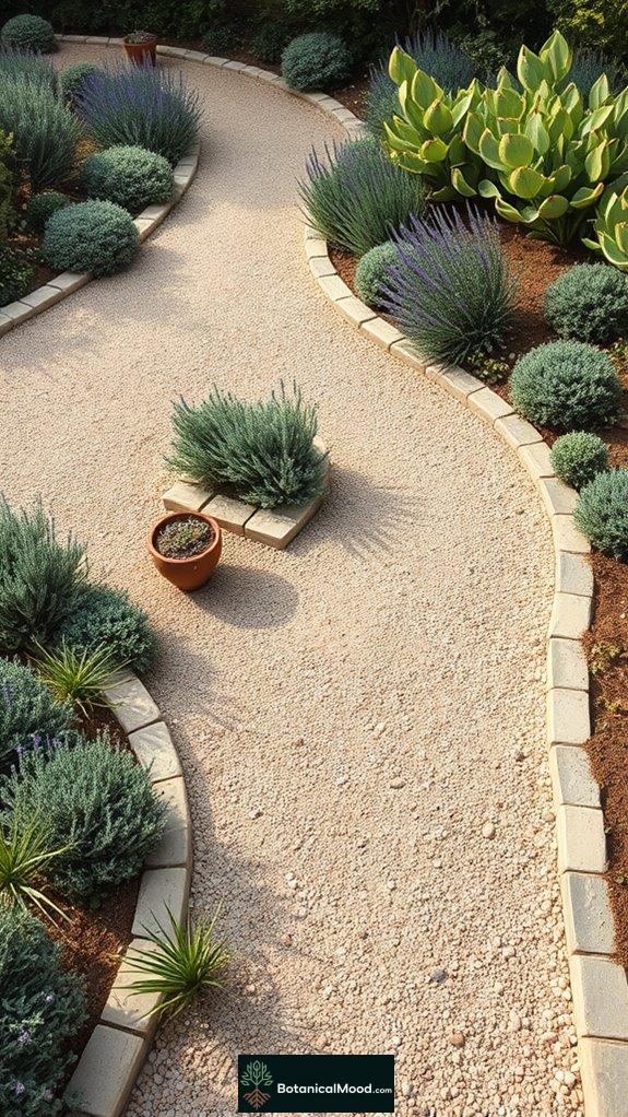 winding stone paths garden