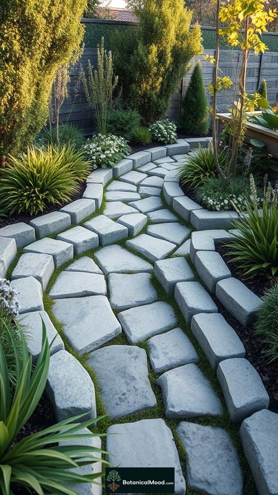 zigzag patterned garden edges