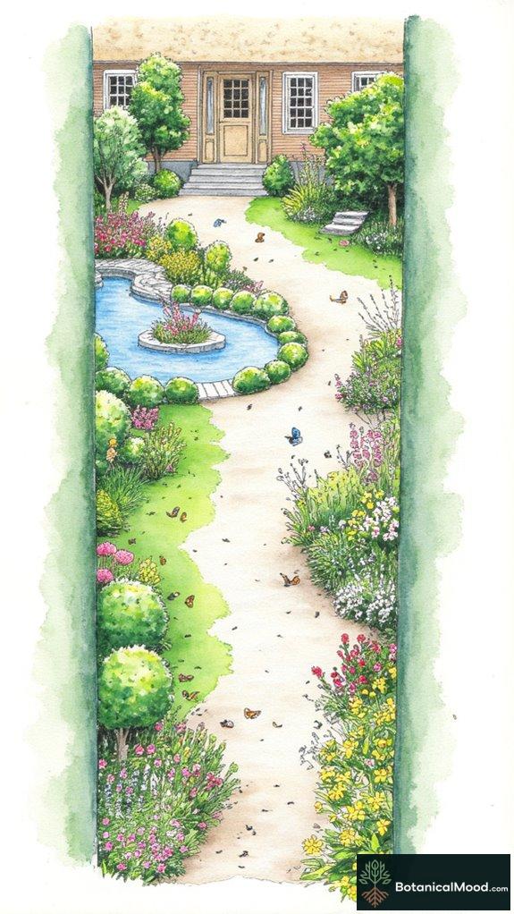 creative mirror garden placement
