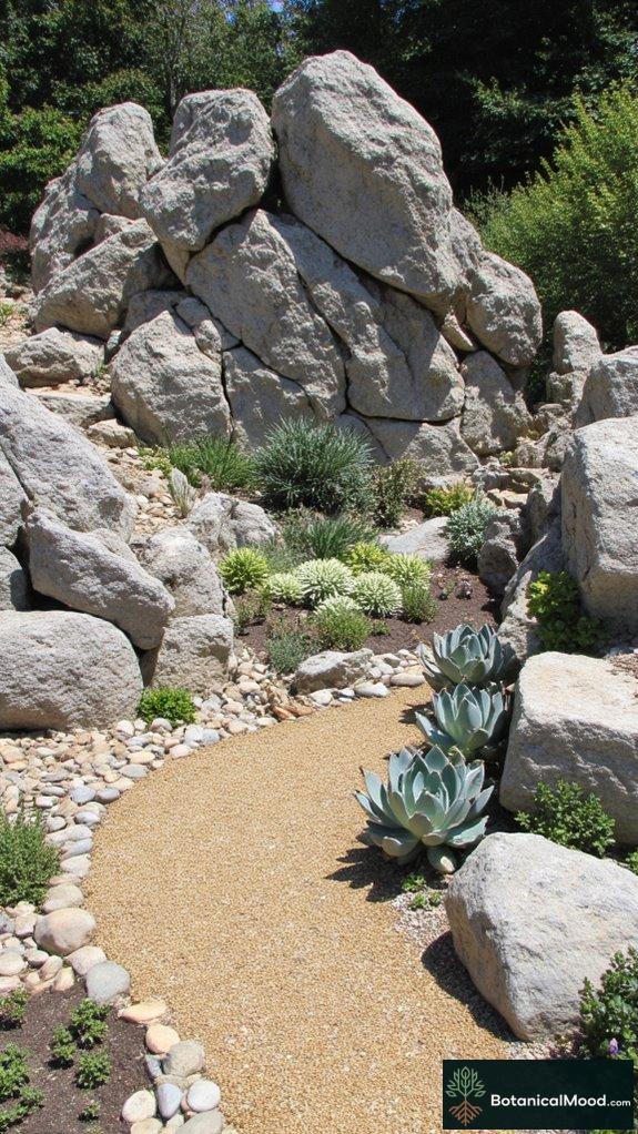 elegant succulent rockeries design