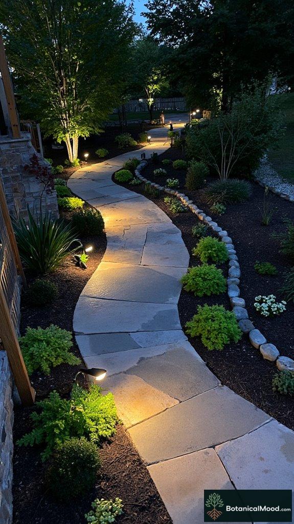 illuminated garden pathways design