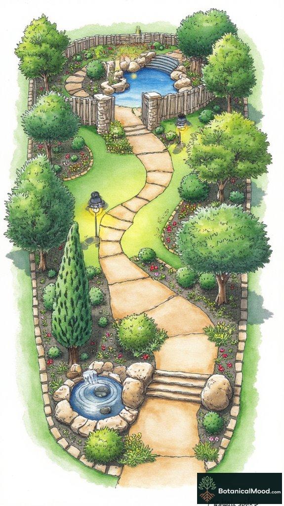 inviting illuminated garden paths