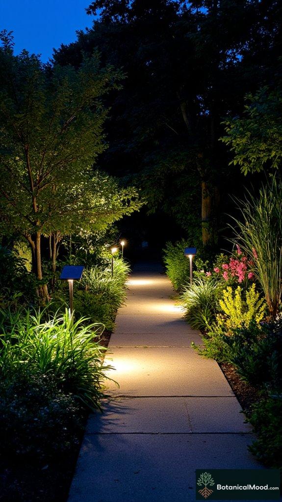 layered garden lighting design