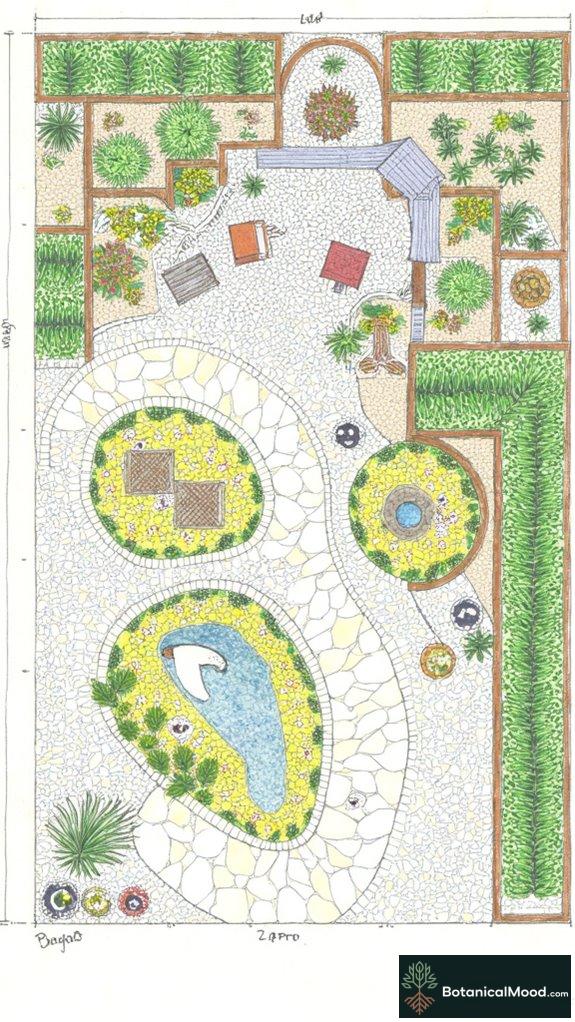 mosaic garden ornament arrangement