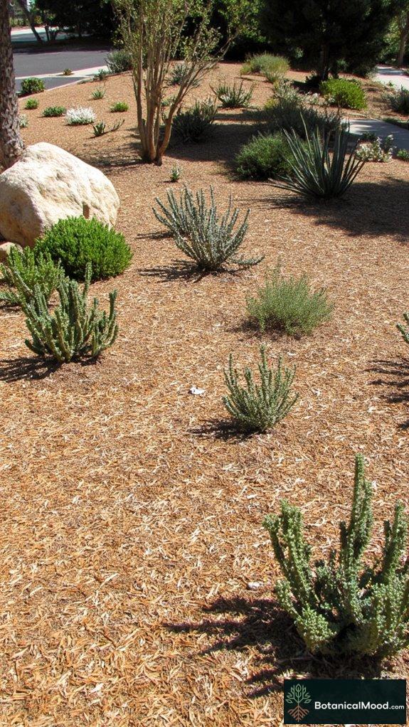 mulching enhances xeriscape gardens