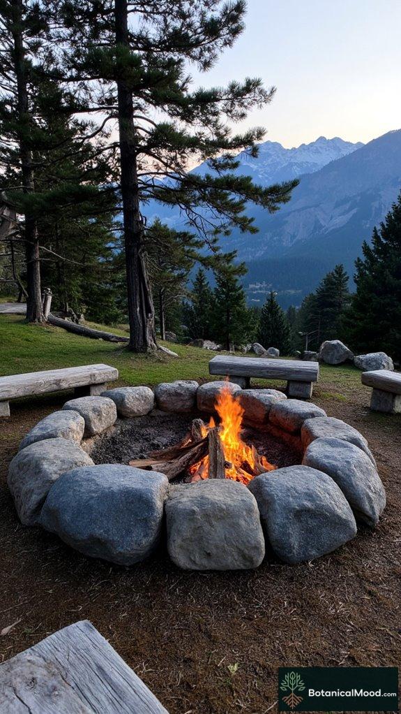 rustic cozy fire pits