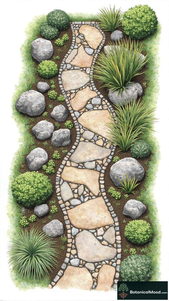 rustic pathway garden design