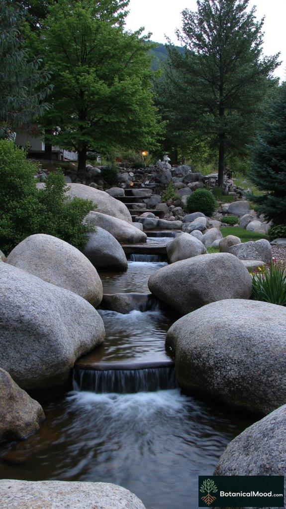 serenity through stone water