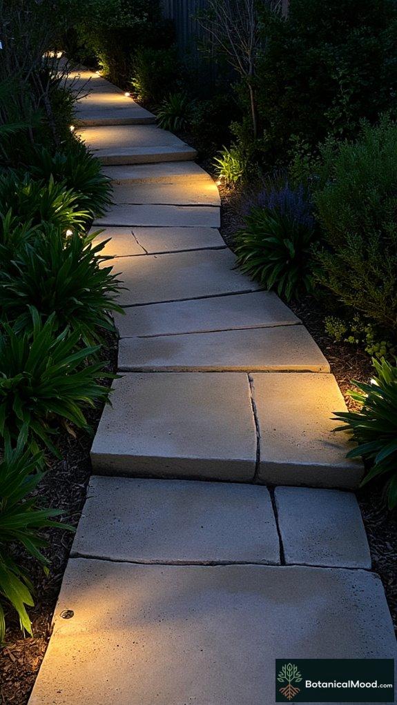 subtle lighting for pathways