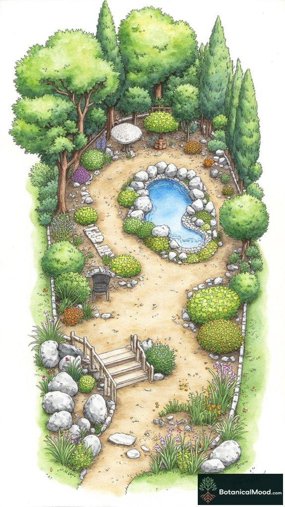 tranquil forest garden design