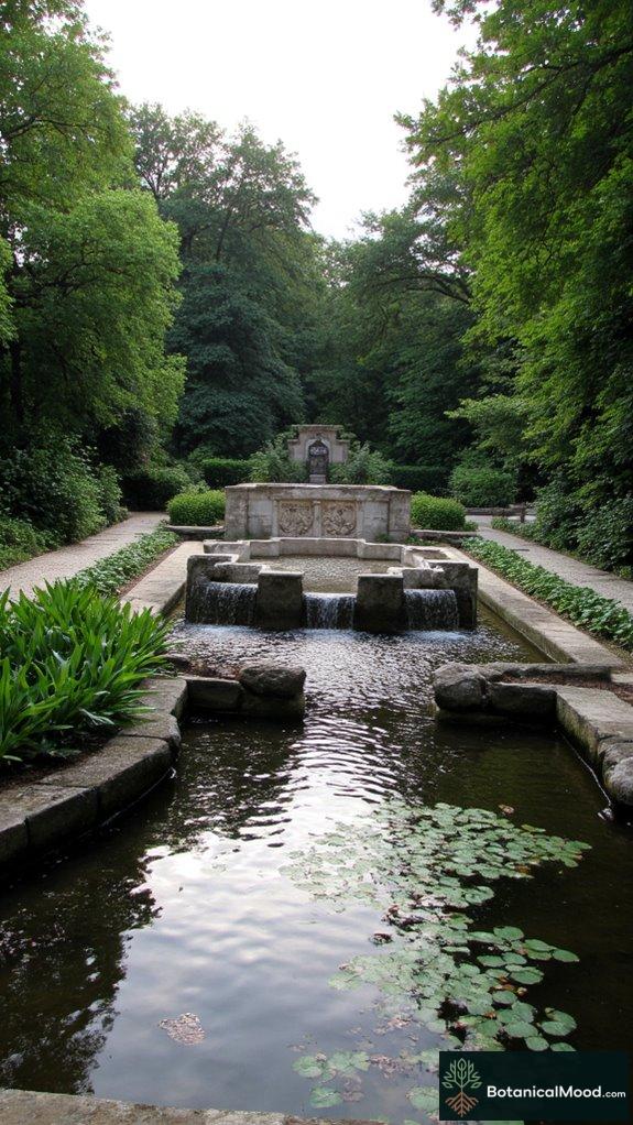 tranquil water features enhance gardens