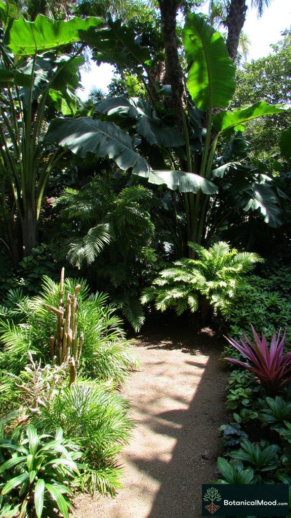 tropical garden bold textures