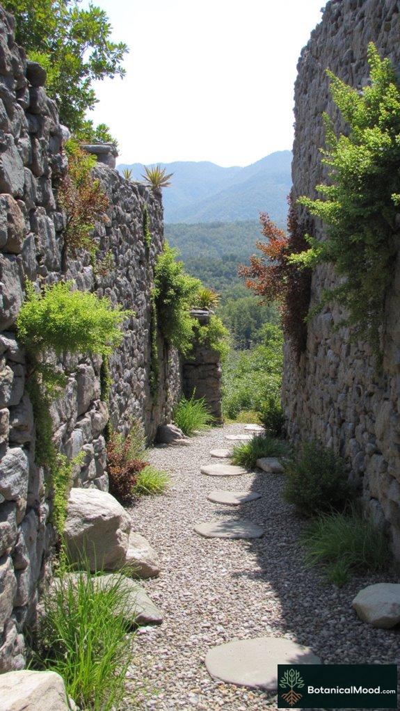vertical gardens stone accents