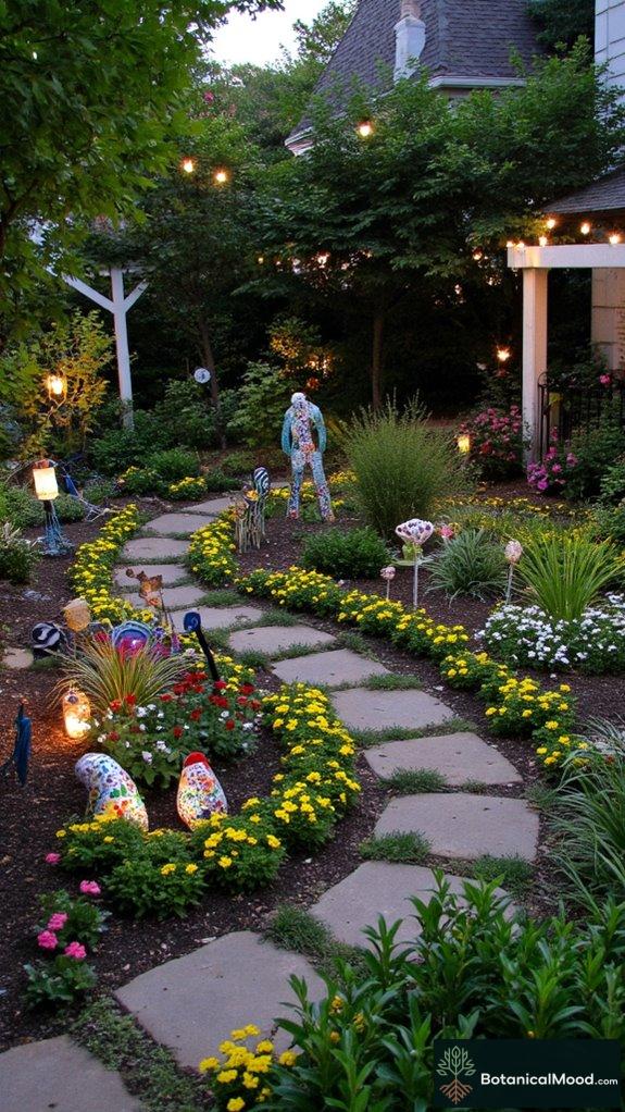 whimsical garden art lighting