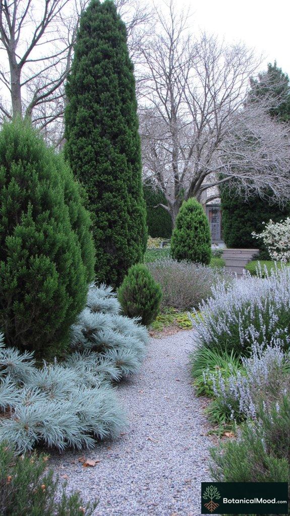 winter garden color texture