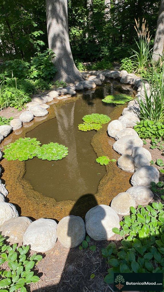 balanced ecosystem beautiful pond