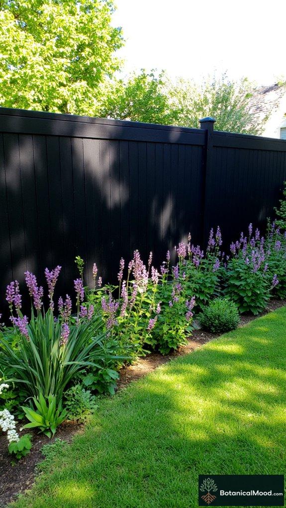 bold black garden fencing