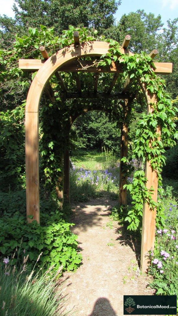 charming rustic wood arbor