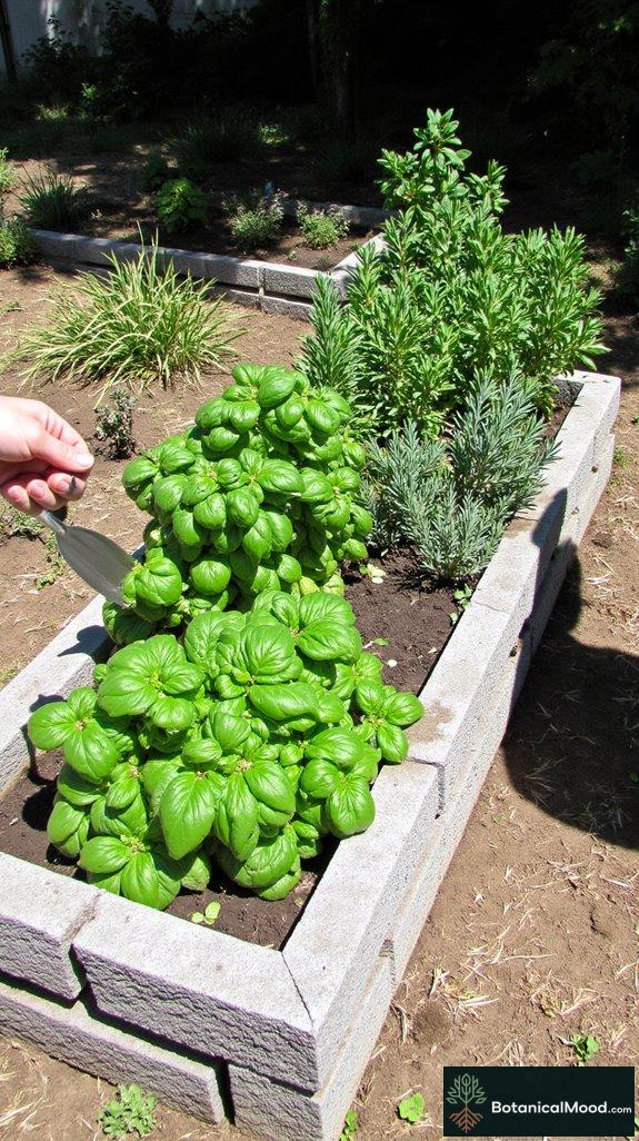 cinder block herb garden