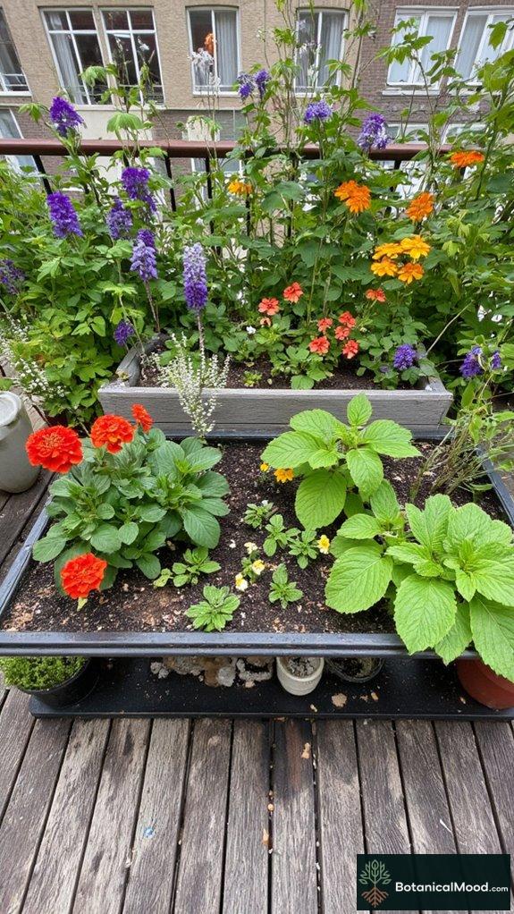 compact edible flower gardening