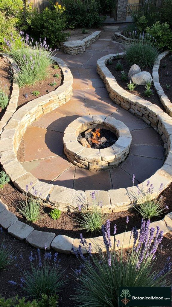 compact fire pit seating